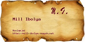 Mill Ibolya névjegykártya